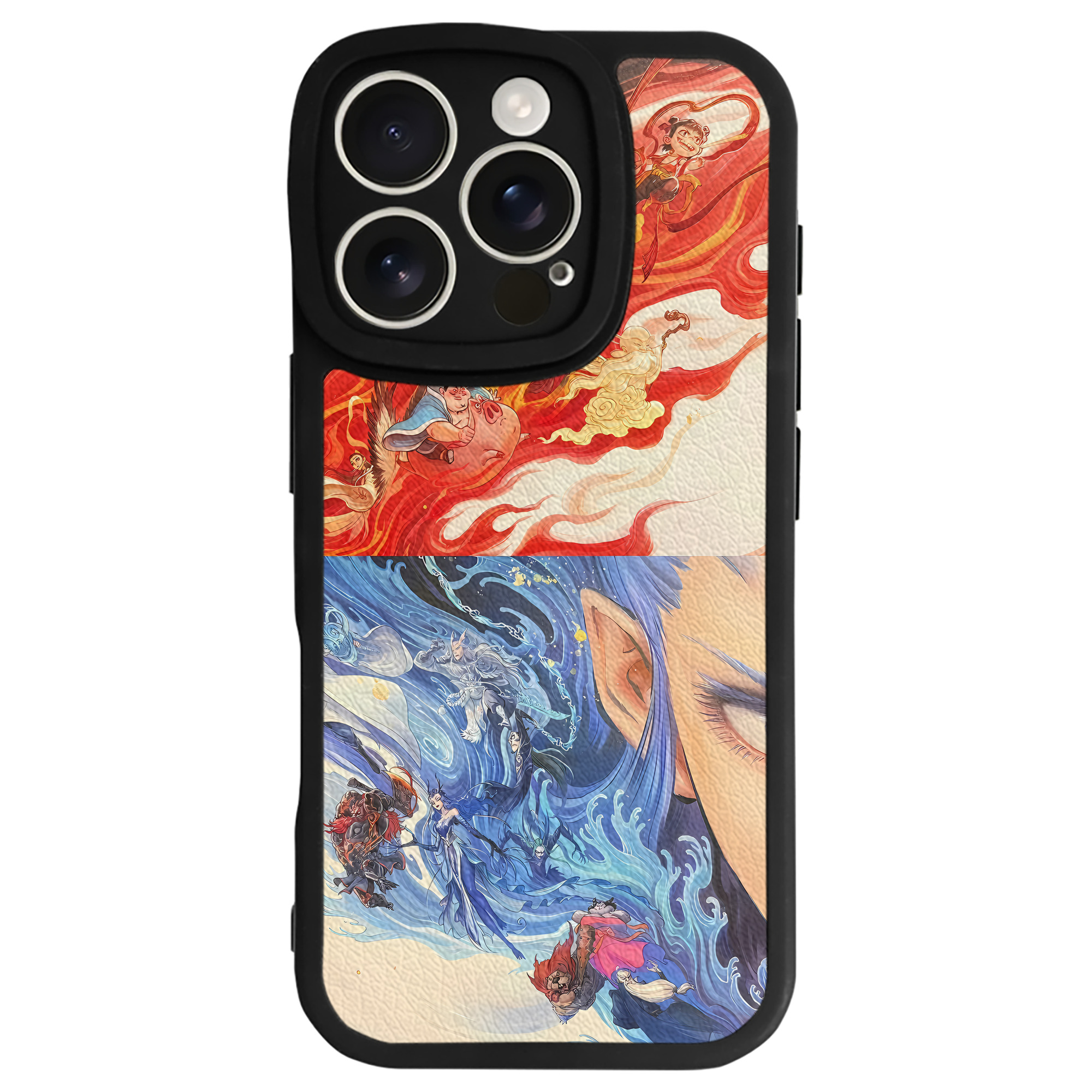 （画像用） Ne Zha 2 ナタ 魔童の大暴れ 【iPhone 16シリーズ対応】シリコンスマホケース（レザー調） 材質：シリコン
